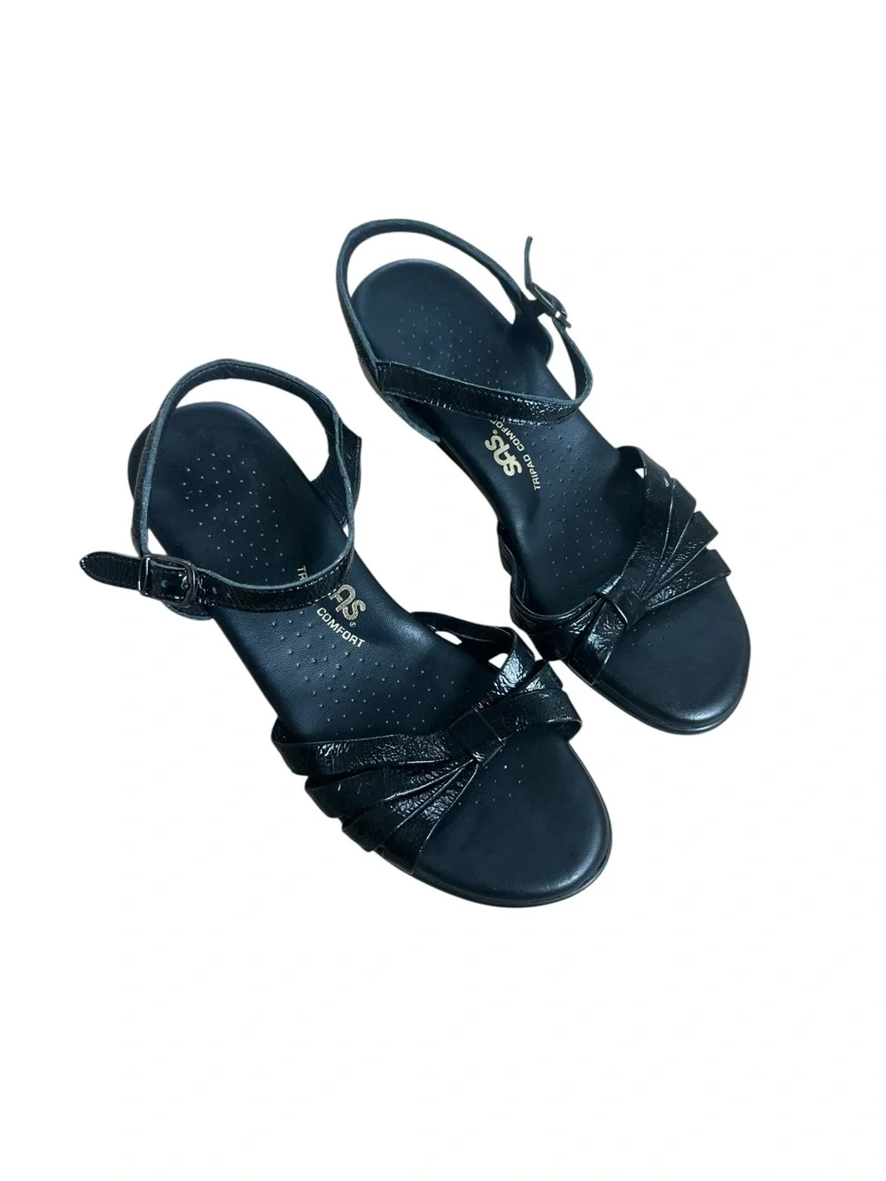 SAS Strippy Quarter Strap Wedge Sandals